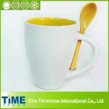 Taza de café de cerámica con cuchara (CS-001)
